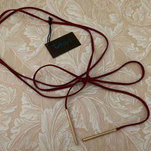Turkoyz Suede Wrap Necklace